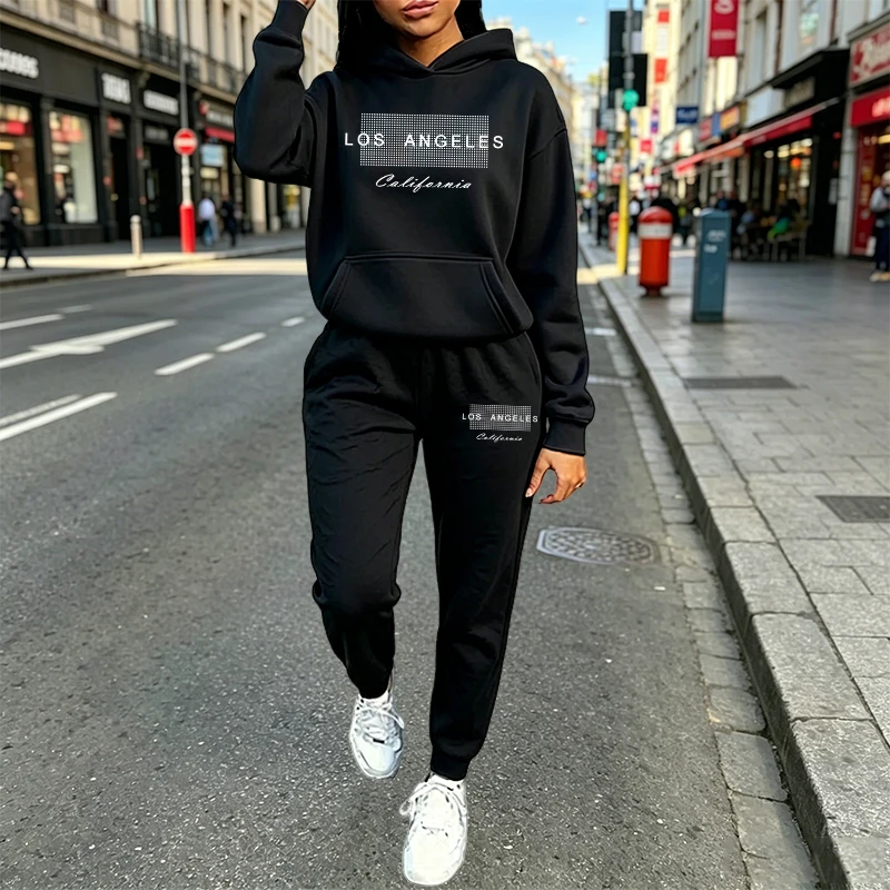 Winter Clothing Outfits - Herbst Winter Damen 2-teilige Anzüge Bedruckte