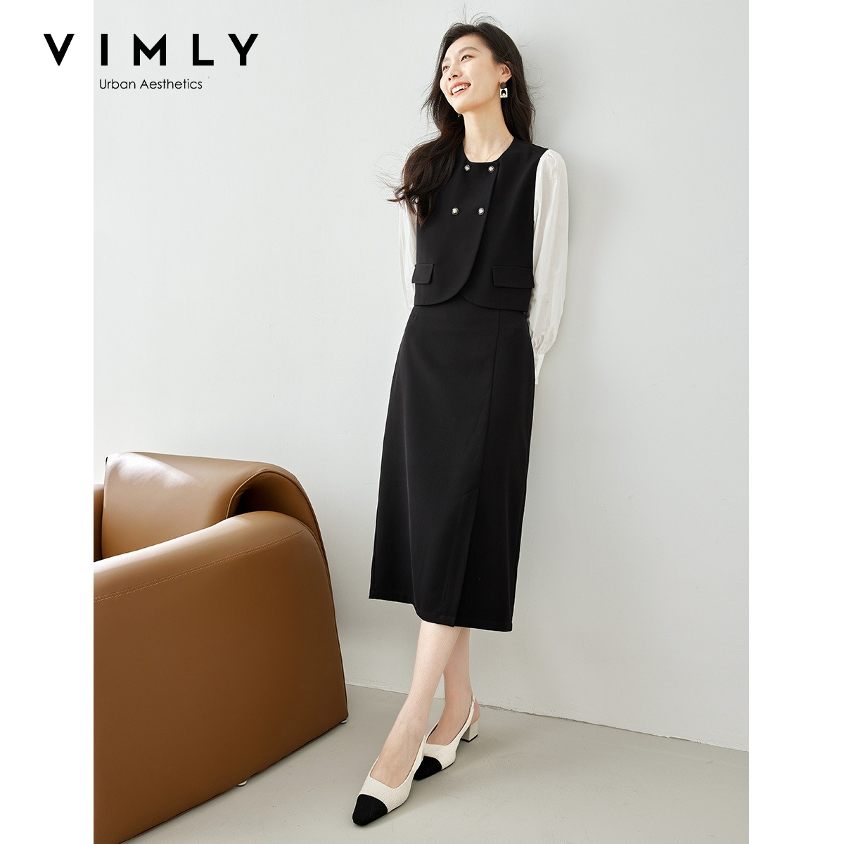 Winter Clothing Outfits - VIMLY Damen Elegante Rock-Sets 2-teilige Outfits