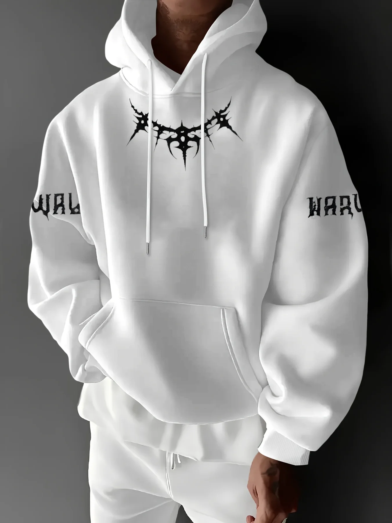 Winter Clothing Wholesale - Herren Herbst/Winter Kapuzenpullover mit Schriftzug-Print Vielseitiger