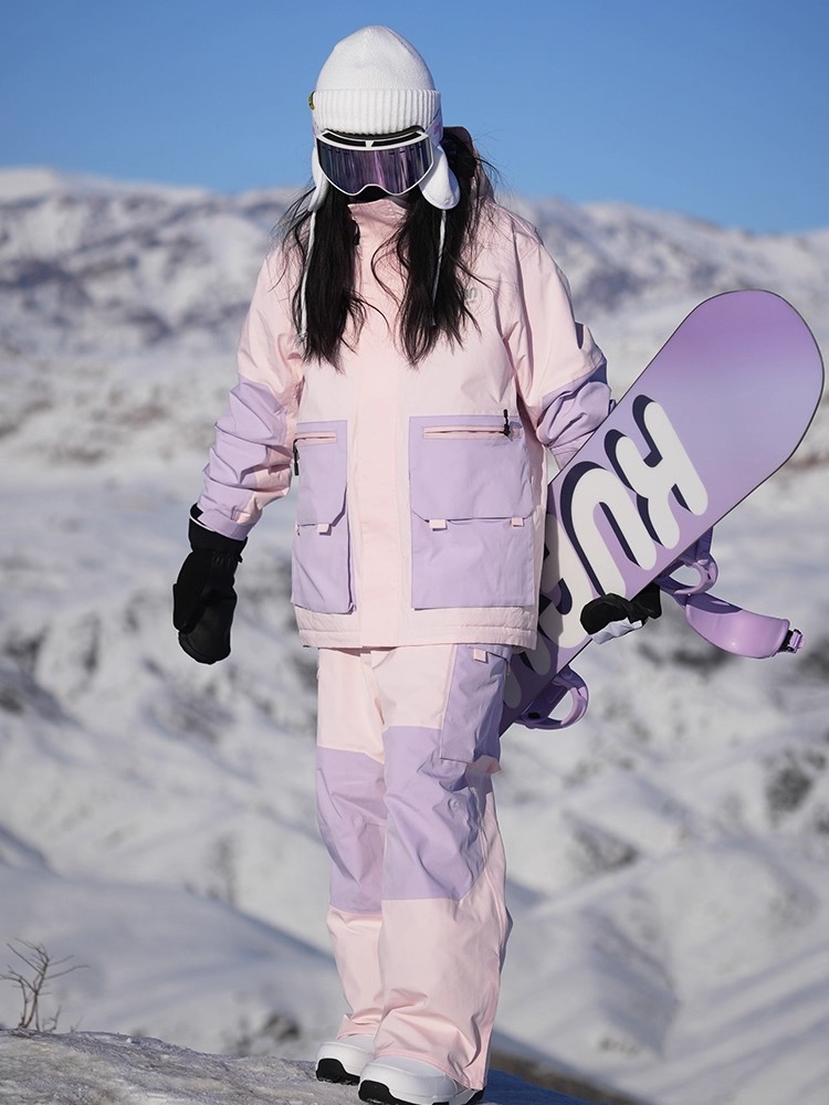 Ski Pants Waterproof - KUFUN Skibekleidung Outfit Wasserdicht Verdickt Snowboard