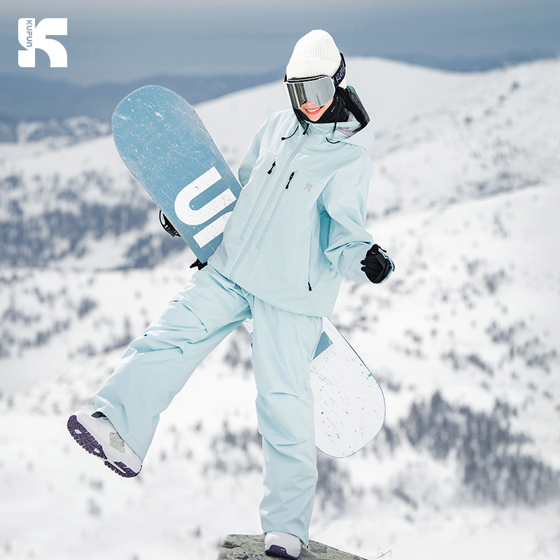 Ski Pants Waterproof - KUFUN Skibekleidung, Outfits, wasserdicht, verdickt, Snowboard,