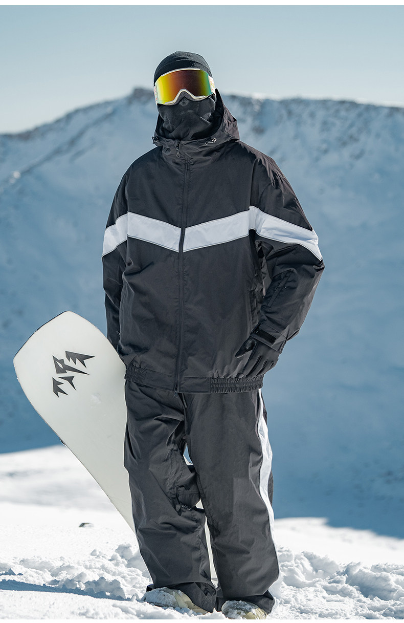 Ski Pants Waterproof - 2026 Gsou Snow Übergroßer Loser Reflektierender
