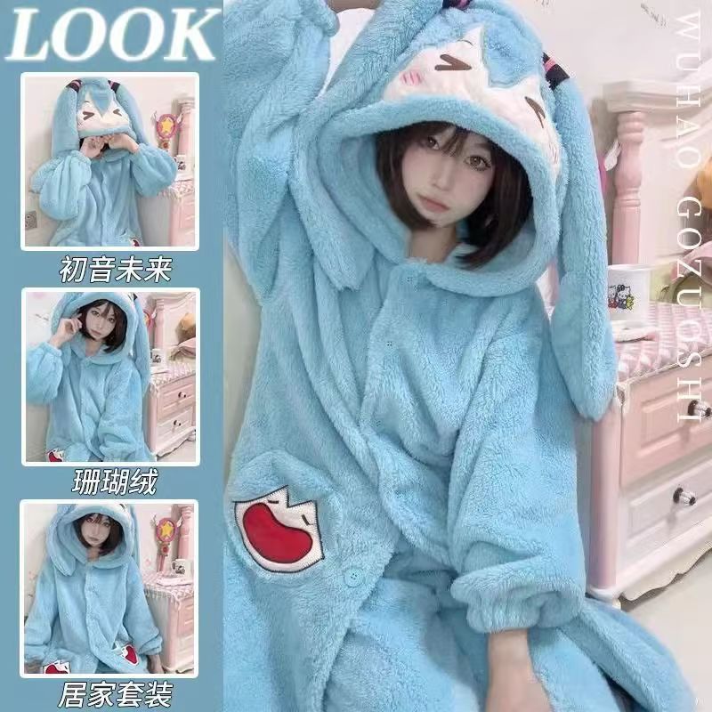 Winter Clothing Japan - Miku Anime Pyjama Set, Niedlicher Winter