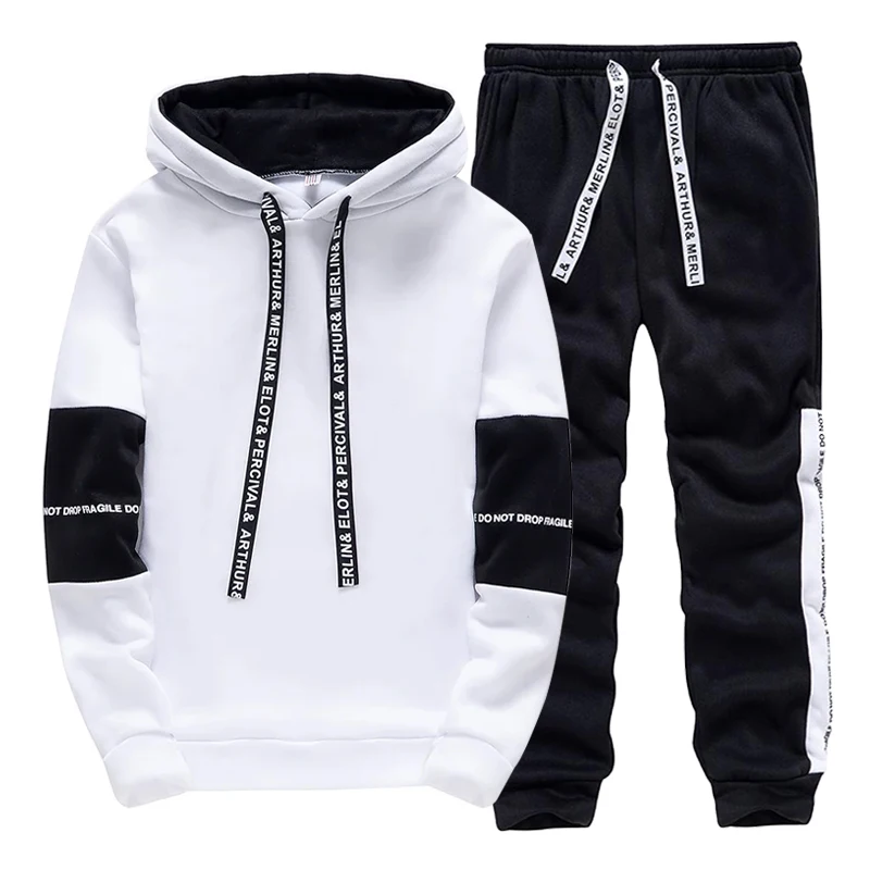 Schwarz-Weißer Herren-Training – Winter Clothing Hoodie Bewertung und Preis