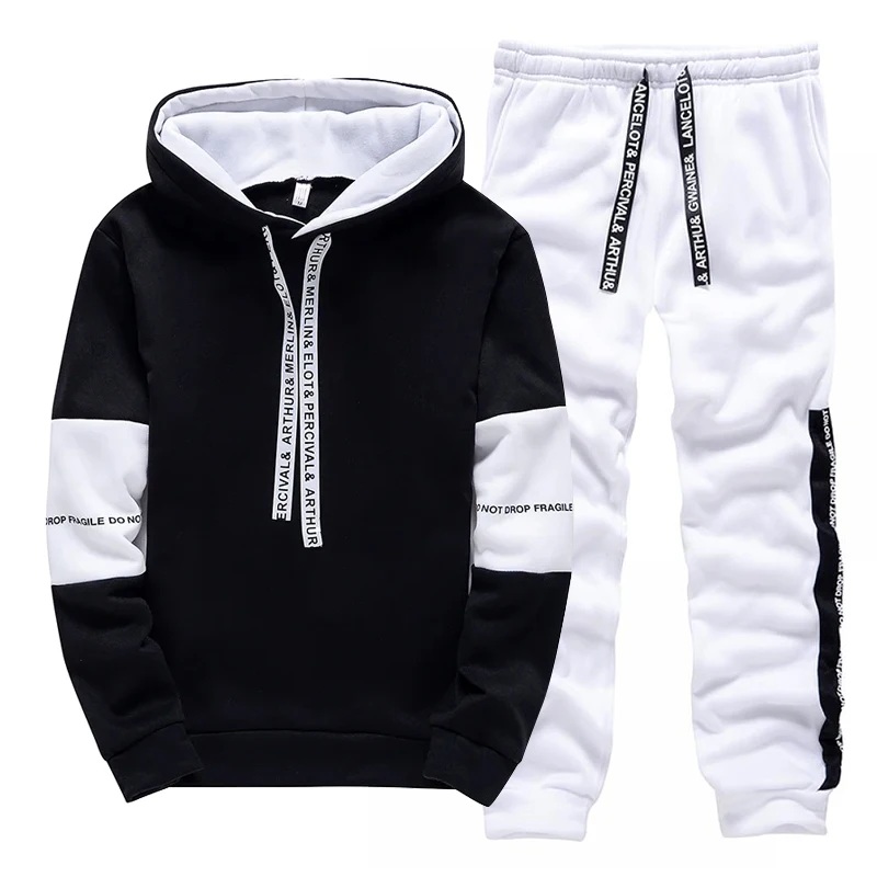 Schwarz-Weißer Herren-Training – Winter Clothing Hoodie Bewertung und Preis