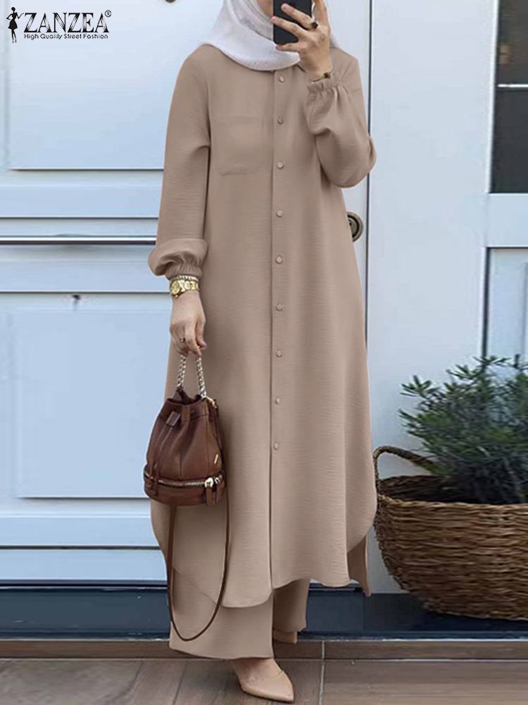 ZANZEA Mode 2 stücke Frauen Mu – Winter Clothing Dubai Bewertung und Preis